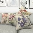 thumbnail image 4 of Pbobriich Set of 4 Lilies Flower Throw Pillow Covers for Living Room Couch Bedroom,20x20,, 4 of 5