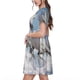thumbnail image 2 of Disketp Horses Running Through The Water para Vestido de Manga Corta para Mujeres, Vestidos de Verano para Mujeres, Casual y Holgado para la Playa, 2 of 6