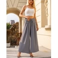 thumbnail image 2 of FOLUNSI Palazzo Woven Pants - Elastic Waist, Wide Leg, Lounge - Women, 2 of 9