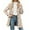 F01-Beige, variant on FYDUU Womens Trench Coat Mid Length Jacket Autumn Winter Fashion Outerwear With Notched Lapel And Button Closure Outerwear Comfy Coat Outwear