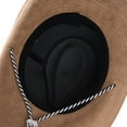 thumbnail image 5 of WITHMOONS Suede Indiana Jones Hat Outback Hat Fedora With Cord CD8858 (Beige), 5 of 5