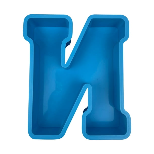 Baikeli Large Alphabet Epoxy Resin Mould English Letter Silicone Mold 3D Alphabet Letter Cake