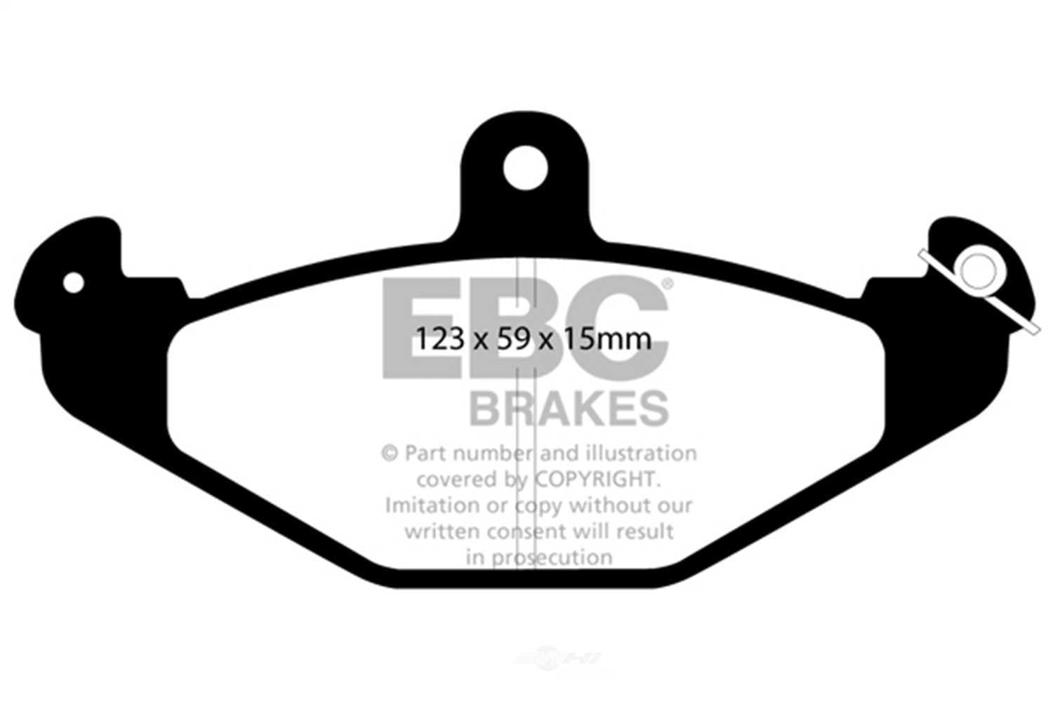 EBC Brakes Redstuff Premium Fast Street Pad For All Engine Sizes Fits select: 1992-2000 DODGE VIPER, 1994-1995 LOTUS ESPRIT