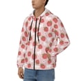 thumbnail image 3 of Honeii Floral Strawberr Print Hoodies for Men, Pullover & Full Zip, Breathable Zip up Hoodie, Sweatshirt-XX-Large, 3 of 5