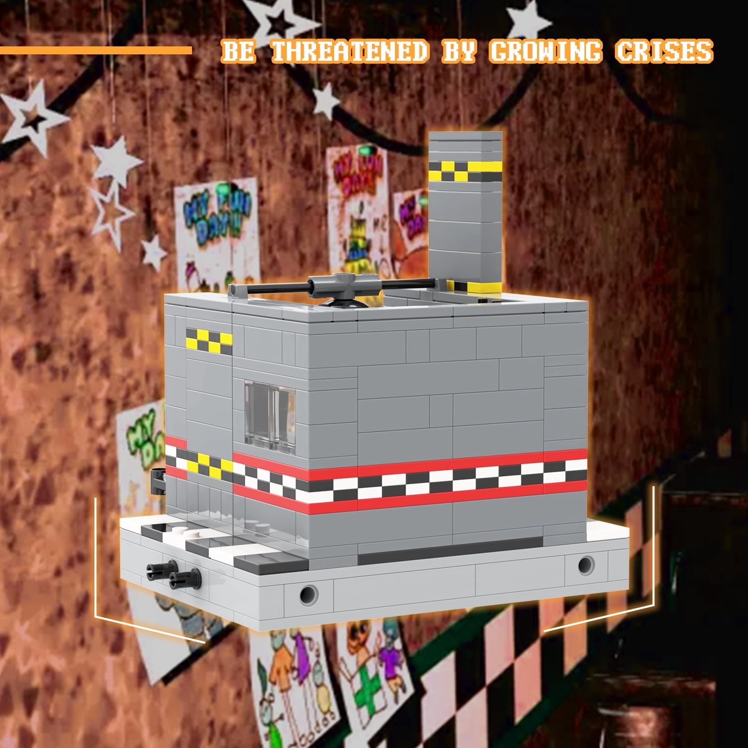 MOOXI FNAF Offices Building Set,Creative Cute Building Blocks Children Kits,Halloween for Kids(374pcs)