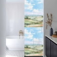 thumbnail image 3 of Spring Window Privacy Film, Grassland Blue Sky Trees Mountain Nature Scenery Static Cling UV Sun Blocking Heat Control Window Tint Day and Night, Non-Adhesive One Way Privacy Cover 17.7''x78.7'', 3 of 7