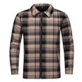 thumbnail image 2 of ZUKMRJPC Mens Fleece Jackets Long Sleeve Full Zip Up Stylish Vintage Plaid Warm Shirts Jacket Casual Lightweight Lapel Jacket with Pocket, 2 of 5