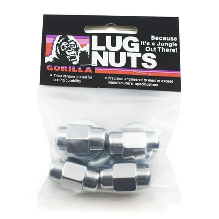 Gorilla 1/2-20" Thread Short Shank Chrome Lugnut 4 pc P/N 72187B
