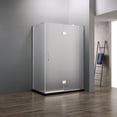 thumbnail image 4 of Dreamwerks 32 in. D x 47 in. W x 79 in. H Frameless 3-Piece Hinged Shower Enclosure with Frosted Glass, 4 of 5