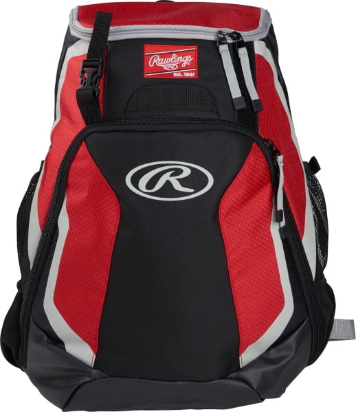 Black R400-B Equpment Bag Rawlings Youth Baseball Players Backpack 