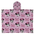 thumbnail image 2 of Minnie Mouse Couverture Poncho à Capuche au Toucher Soie, 2 of 4