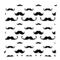 thumbnail image 1 of BOSDECO Vector Hipster Mustache Seamless Pattern Zippered Throw Pillow Cover Cushion Case 18x18 inches Two Sides Printing, 1 of 1