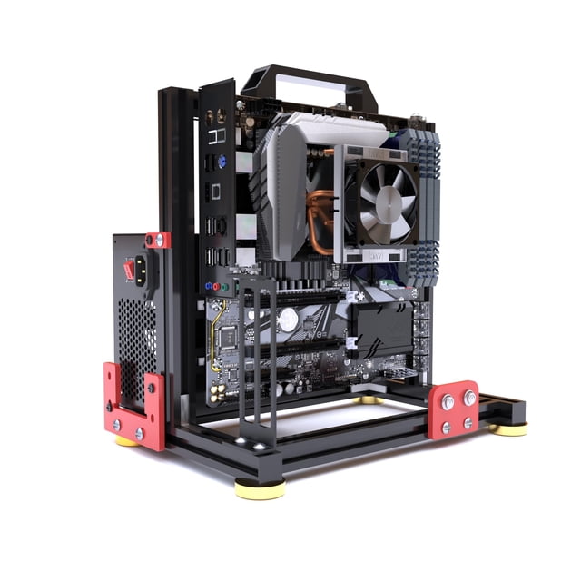 Chasis de banco de pruebas de aluminio DALAIBUKESI DIY con carcasa abierta para PC