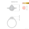 thumbnail image 5 of ANGARA Lab Grown Diamond Double Halo Engagement Ring in 14K White Gold for Women (Size-7x5mm| Color-F-G| Clarity-VS) | April Birthstone, Anniversary, Jewelry Gift for Women | Lab Grown Diamond Ring, 5 of 8