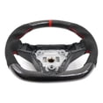 thumbnail image 4 of Ikon Motorsports Steering Wheel Compatible with 17-23 Tesla Model 3 Y Carbon Fiber & Alcantara With Red Stitching & Stripe, 4 of 7
