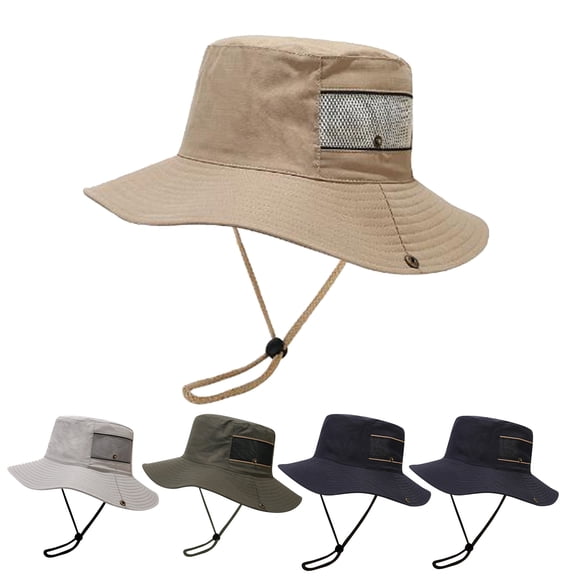 jiaxiM UPF 50 Men's Sun Hat Wide Brim Bucket Hat UV Protection Hat for Mens Womens Beach Safari Gardening Golf Fishing