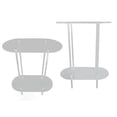 thumbnail image 1 of Table d'Appoint, Table Basse Ovale en Acrylique Moderne Transparente pour Salon, 1 of 7