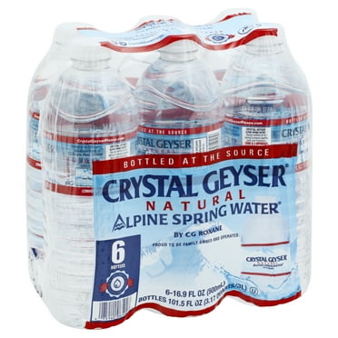 Crystal Geyser Alpine Spring Water 6-Pack 16.9 fl oz (Pack of 4)