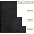 thumbnail image 3 of Elegant Comfort 100% Turkish Cotton Corduroy Ribbed Luxury Bath Towels 6-Piece Set, Premium Feel - Quick Dry, Highly Absorbent, Contains 2 Bath Towels, 2 Hand Towels, and 2 Washcloths, Black, 3 of 6