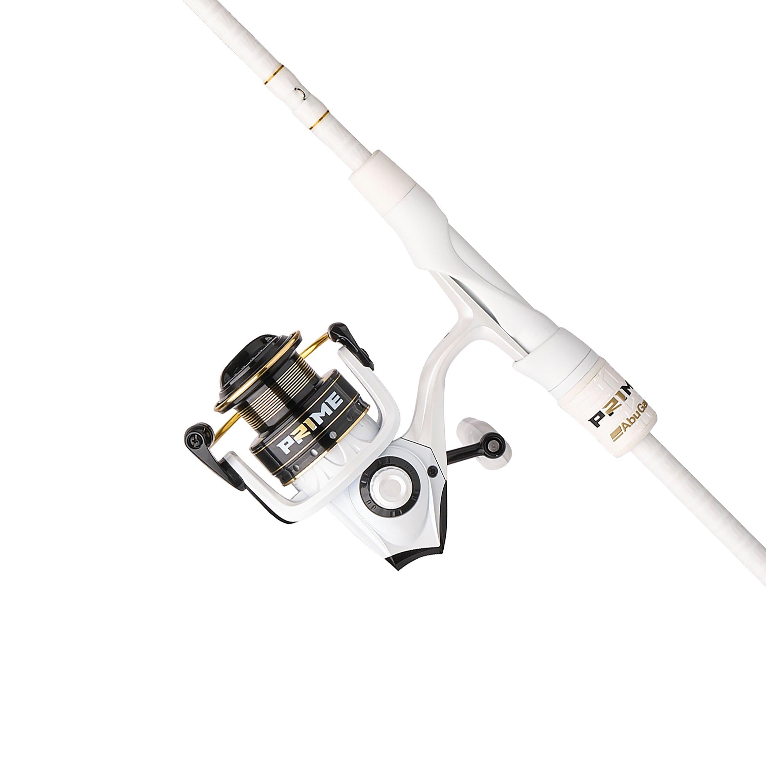 Abu Garcia Prime Spinning Combo, 7' Medium, White, 3000-Size Reel