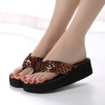 thumbnail image 4 of Danhjin Women's High Heel Platform Wedge Flip Flops Beach Sandals Sequins Anti Slip Sandals Slipper Fashion Indoor & Outdoor Beach Sandals Summer, 4 of 6
