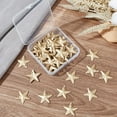 thumbnail image 6 of 50PCS 1" Matte Gold Metal Star Decor Barn Star With Hole Iron Vintage Wall Arts Hanging Wall Decors, 6 of 9