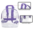 thumbnail image 3 of Madison & Dakota, Unisex Clear Mini Backpacks for Beach, Travel, Stadium Approved Bag with Adjustable Straps - Purple, 3 of 6