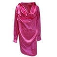 thumbnail image 5 of Pompotops Robe Décontractée Sexy Unie à Manches Longues Col en V Profond pour Femmes, 5 of 5