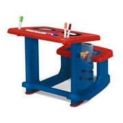 Spider-Man Draw and Play Desk by Delta Children – Includes 10 Markers and Coloring Book, Blue