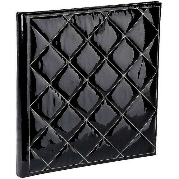 Stitched faux Patent-Leather 5-up album by Burnes - 4x6