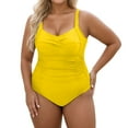 thumbnail image 1 of Maillots de Bain pour Femmes Grande Taille Maillot de Bain Jaune Maillots de Bain 1 Pce pour Femmes Grande Taille Maillots de Plage, 1 of 4