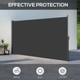 thumbnail image 4 of Outsunny 13' x 6' Retractable Side Awning, Garden Privacy Screen, Black, 4 of 10