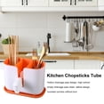 thumbnail image 4 of 3 Compartment Design Detachable Chopstick Holder Drainage Hole Countertop Utensil Spoon Forks Organizer Kitchen Supplies, 4 of 4