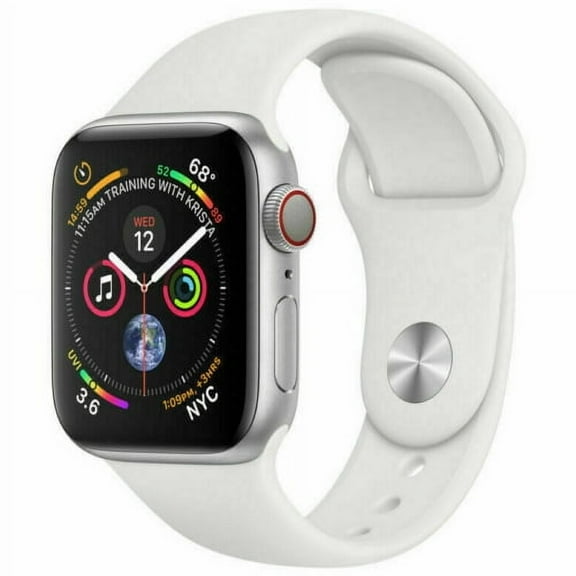 Restored Apple Watch Series 4 44mm GPS - Silver Aluminum Case - White Sport Band (2018) (Refurbished)