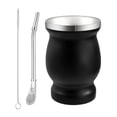 thumbnail image 3 of Juego de mate de calabaza de 230 ml, taza de té tradicional para dormitorio, hogar y oficina. Negro, 3 of 9