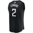 thumbnail image 3 of Youth Fanatics Kawhi Leonard Black LA Clippers Fast Break Player Jersey - Statement Edition, 3 of 3