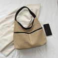 thumbnail image 3 of Bolso de playa tejidos Bolso coloridos transpirables para mujer Fiesta de vacaciones (Negro), 3 of 6