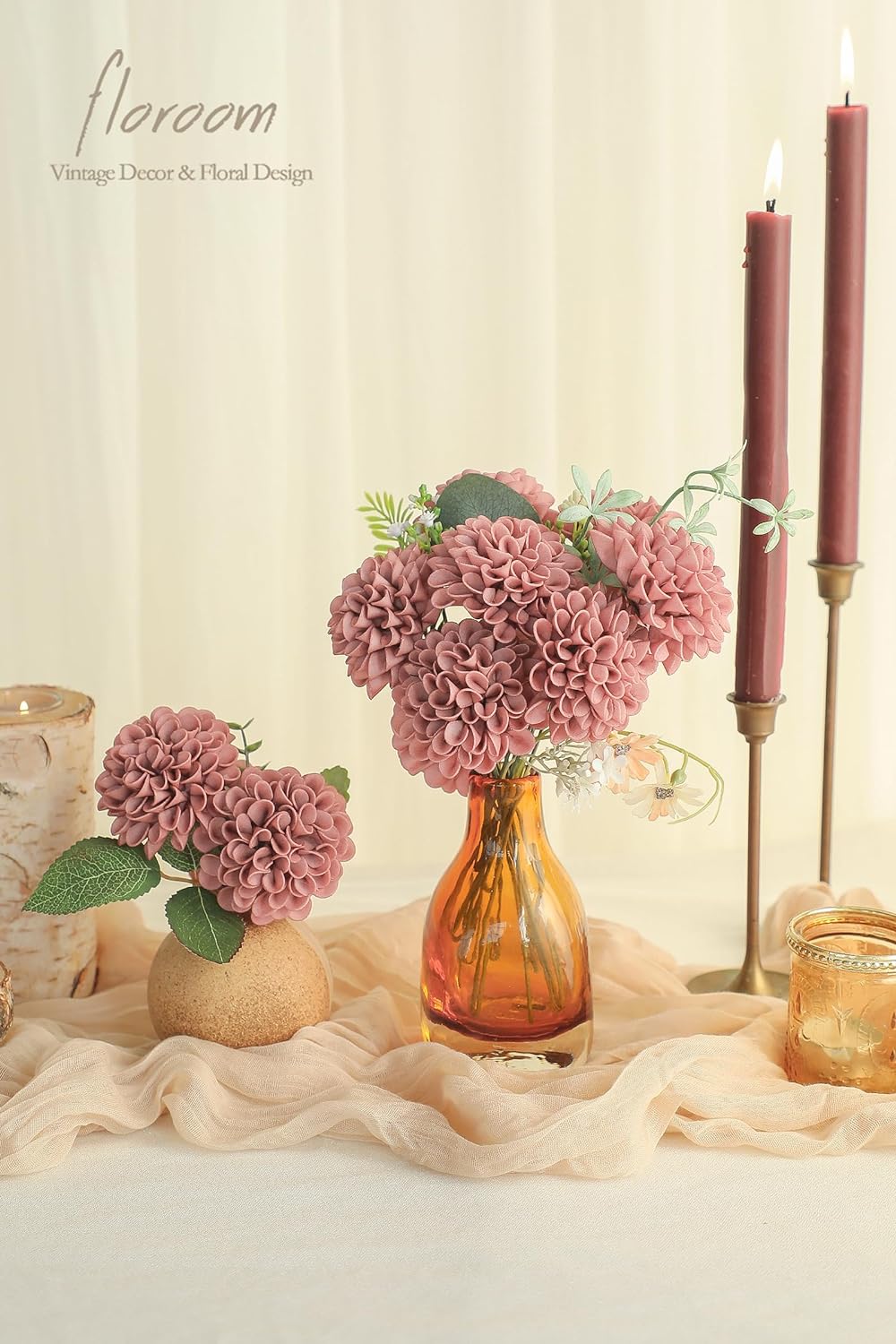 Artificial Dahlia Flowers 25pcs Real Looking Navy Blue Foam Fake Roses with Stems for DIY Wedding Bouquets Bridal Shower Centerpieces Floral Arrangements Party Tables Home Decoration