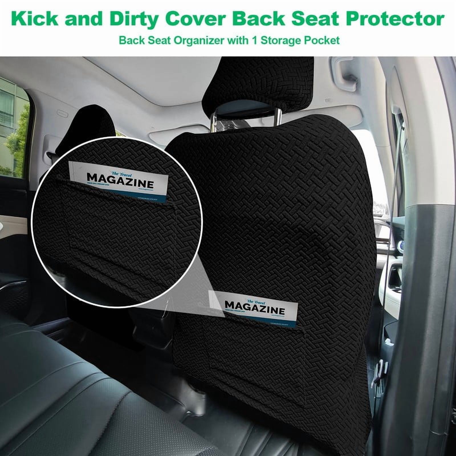 (Pack of 2) All-inclusive Car Front Seat Covers, Universal Auto Front Seats Protector Fits for Car, SUV, Truck, Black