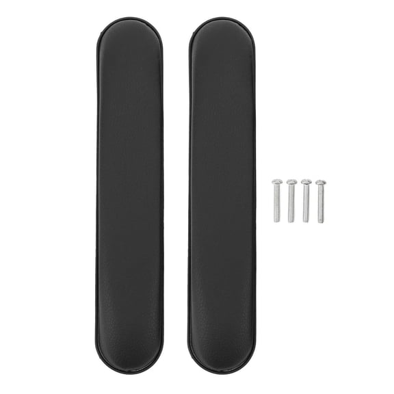 LAZIOEGR Premium Black PU Leather Wheelchair Arm Cushion Replacement - Soft, Water-Resistant, 10cm Spacing, Universal Fit for Enhanced Comfort and Mobility