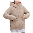 thumbnail image 1 of Puntoco Abrigo Moda Mujer Cremallera Manga Larga Abajo Chaqueta De Algodón Algodón Color Sólido Chaqueta Liquidación Puntoco Puntoco-1, 1 of 8
