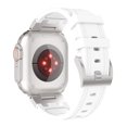thumbnail image 2 of Bling Silicone Band for Apple Watch Band 41mm 40mm 39mm, Glitter Diamond Strap Secure Buckle Replacement Wristband Designed for iWatch Series 9 8 7 6 5 4 SE 3 2 1 Women Girls, White, 2 of 6