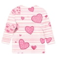 thumbnail image 4 of IFNWSV Girls Graphic Shirts 3/4 Sleeve Crew Neck Heart Print Pullover Top Casual Valentine Tee for Daily Wear Multicolor 5-6 Years, 4 of 4