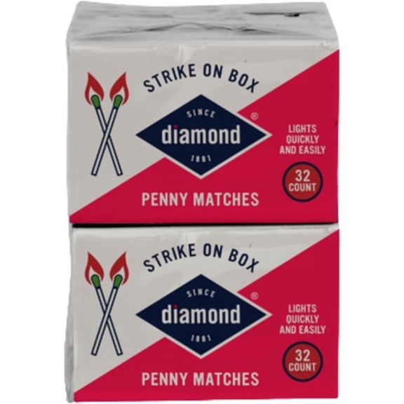 Diamond Greenlight Strike-on-Box Natural Matches, 10 Boxes of 32-Count Large Pack, Super Value