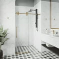 thumbnail image 3 of Vigo VG6041MBCL5674 Elan 74" High X 56" Wide Sliding Frameless Shower Door - Black, 3 of 7