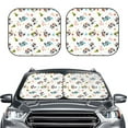 thumbnail image 2 of Sikiie happy new year Raccoon Print Foldable Car Windshield Sun Visor, Car Window Sunshade Suitable for Sedan, SUV and Truck Car Accessories-Medium, 2 of 6