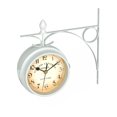 thumbnail image 2 of Reloj De Pared Retro Reloj De Pared De Hierro Reloj Colgante De Doble Cara Reloj Decorativo Silencioso Reloj De Pared Con Pilas Para El Hogar Pasillo Café Restaurante Guardurnaity HA025243-02, 2 of 5