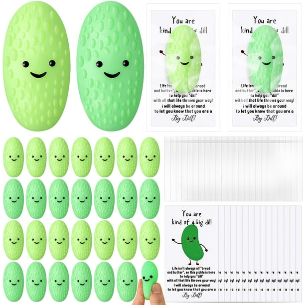 Set de regalo HyDren 50 Squeeze Relief Pickle Stress Ball con marcadores