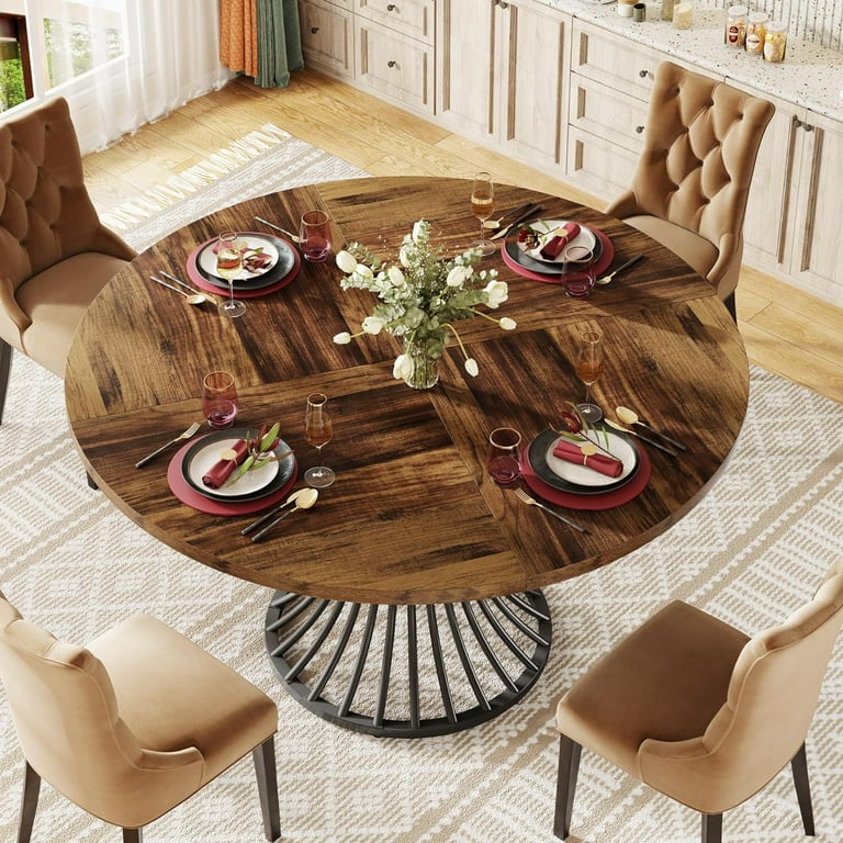 Rustic Round Live Edge Kitchen Table River Table Live Edge Round Dining  Table Spalted Maple Round River