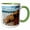 Green/White, variant on 3drose, Anse Victorin, Fregate Island, Seychelles, 15oz Two-tone Green Mug